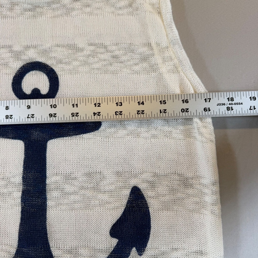 Vintage Havana Womens Anchor‎ Graphic Sleeveless High Low Knit Top White Small - Picture 4 of 10
